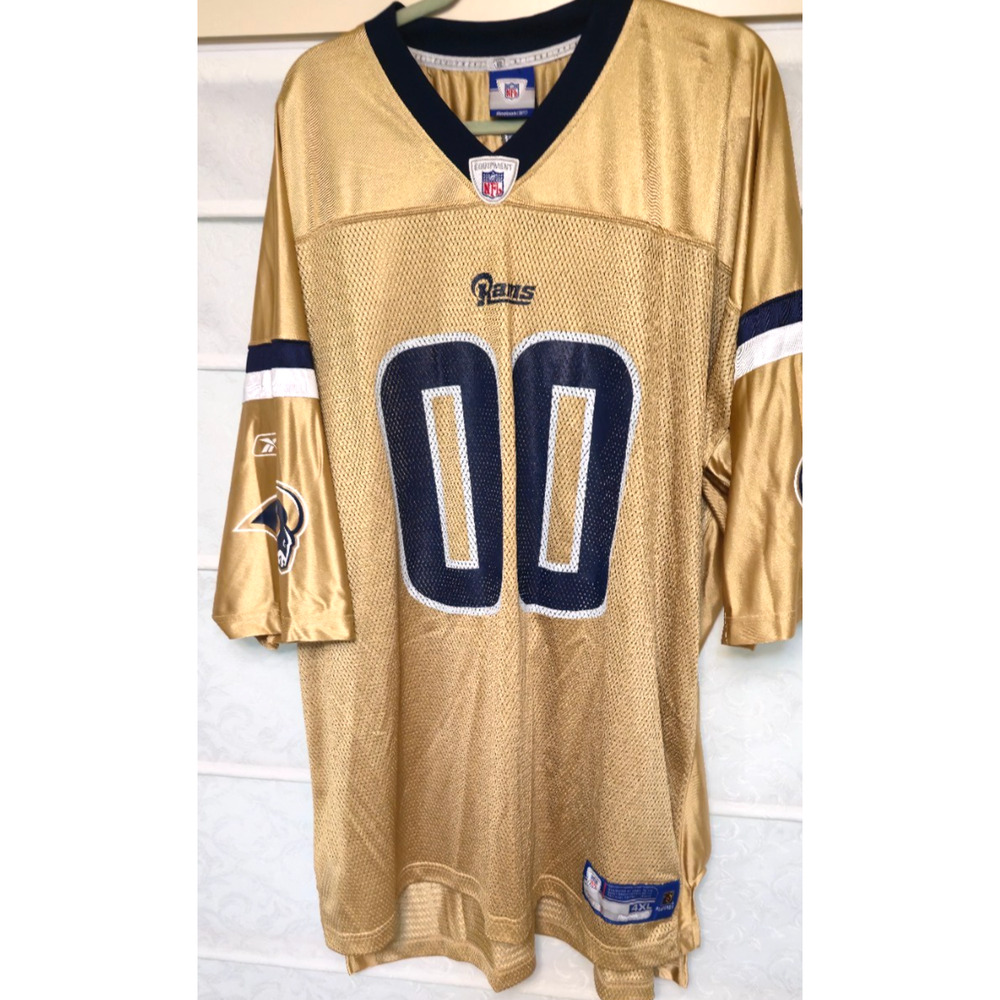 NWT Reebok St Louis Rams Jersey 4XL Gold Throwback NFL Equipment 00